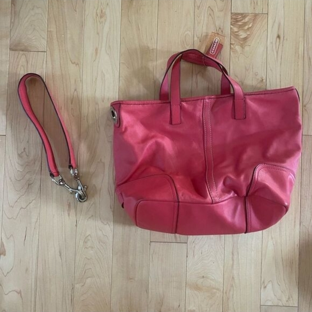 Coach Pink Leather Tote